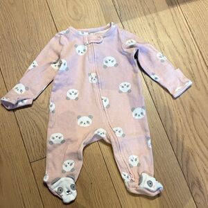 Carter’s pink panda one piece - size 3months